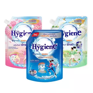 (ยกลัง 8 ถุง) ไฮยีน เอ็กซ์เพิร์ท วอช น้ำยาซักผ้า Hygiene Expert Wash Liquid Detergent ขนาด 1300-1400 มล.