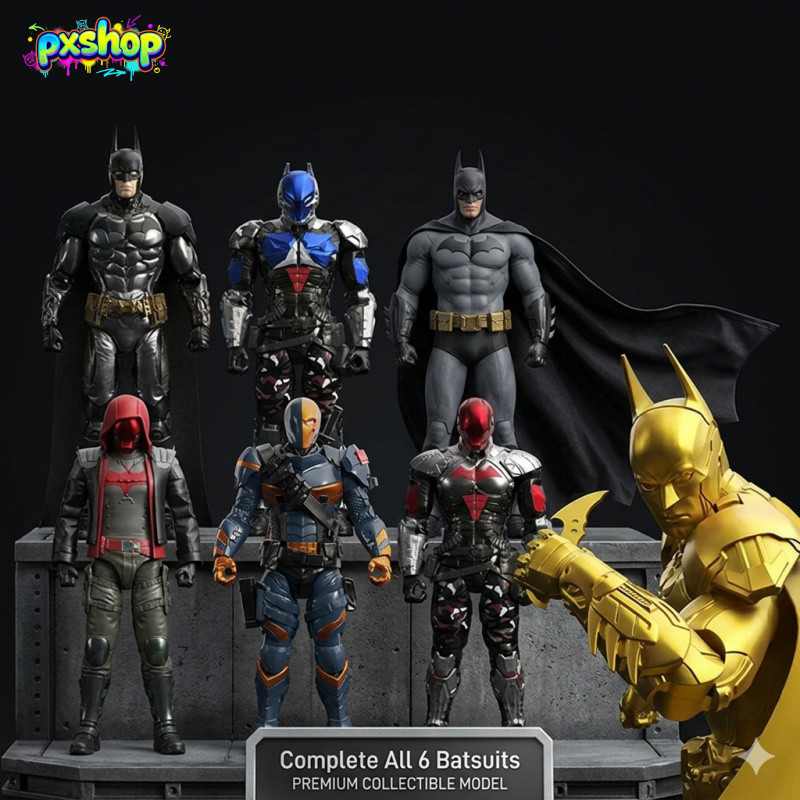 [ของแท้] F5 DC Batman: Arkham Knight ตัวต่อฟิกเกอร์แบทแมน ข้อต่อขยับได้อิสระ ดีเทลชุดเกราะพรีเมียม ของสะสมสาวก DC [พร้อมส่งจากไทย]