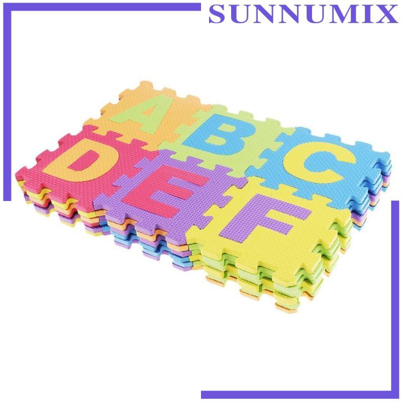 [Sunnimix] ABC 123 ตัวอักษรกระเบื้องตัวเลขจิ๊กซอว์ปริศนาโฟมนุ่มเล่นพรมปูพื้นเด็กเด็ก