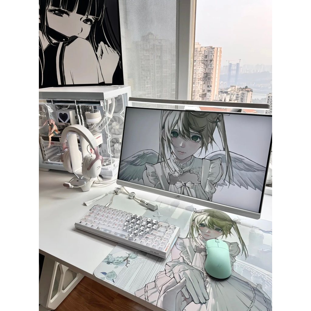 แผ่นรองเมาส์ BULA Gaming N9 แผ่นรองเมาส์กระจกนิรภัยรอง Girls Big Table Pad Office Gaming Game FPS เฉ