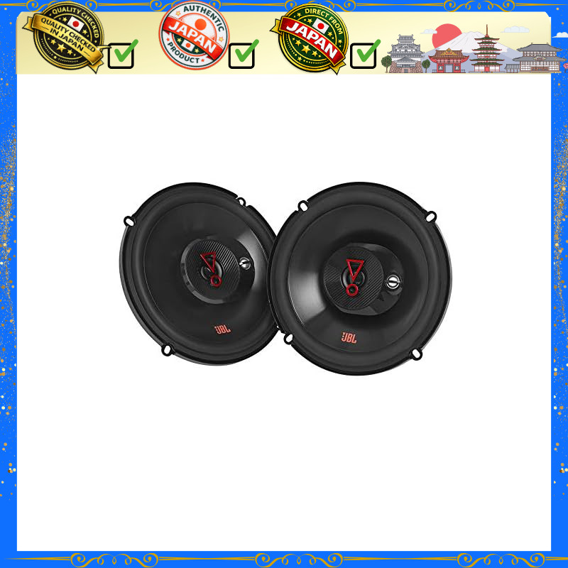 JBL Stage 3637F - 6.5-inch 3-way car audio speaker without grill, black.