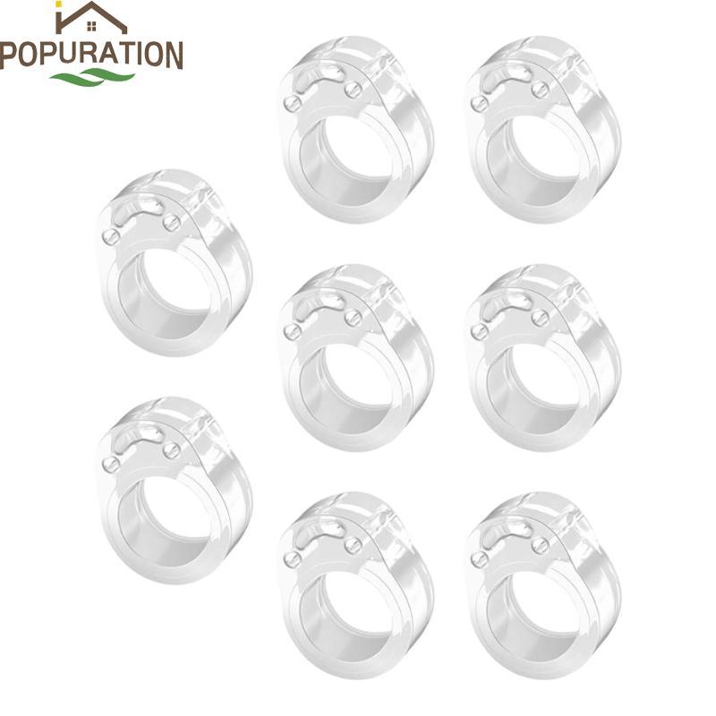 POP 8lots กันชนประตูกาวใสความทนทานตัวป้องกันผนังซิลิโคน