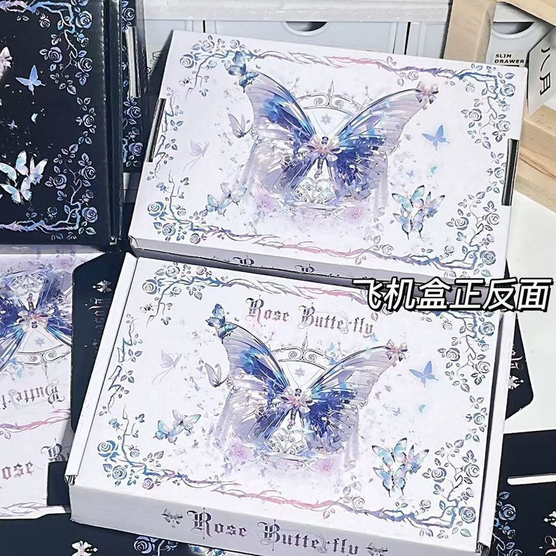 梦幻花坊蝴蝶结飞机盒高颜值出卡礼品盒打包包装盒礼物盒20260411Dreamy Flower Shop Bowknot Airplane Box High-Value Card Gift Box P