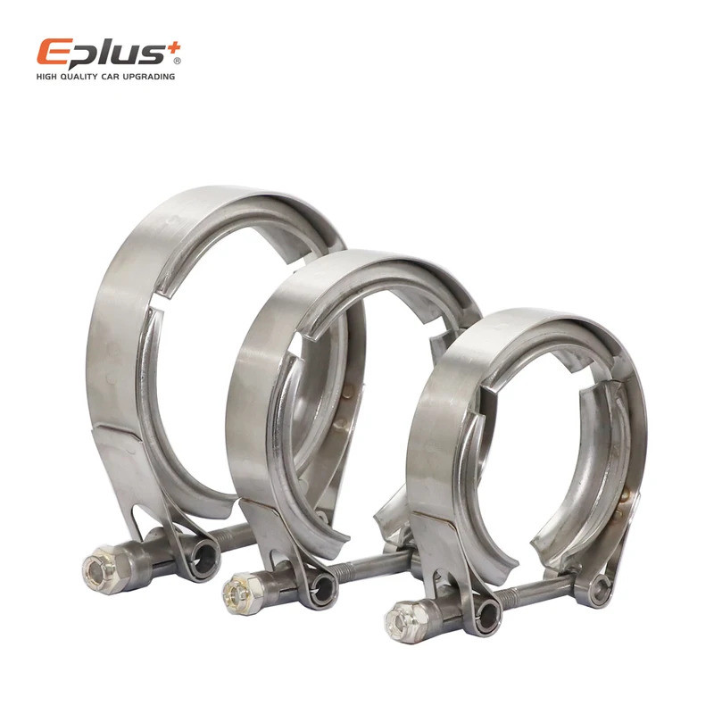 Universal 304 สแตนเลส 1.5 ~ 4.5 นิ้ว 51 63 76 มม.V Band Clamp หน้าแปลน Turbo ท่อไอเสียตัวเชื่อมต่อ V