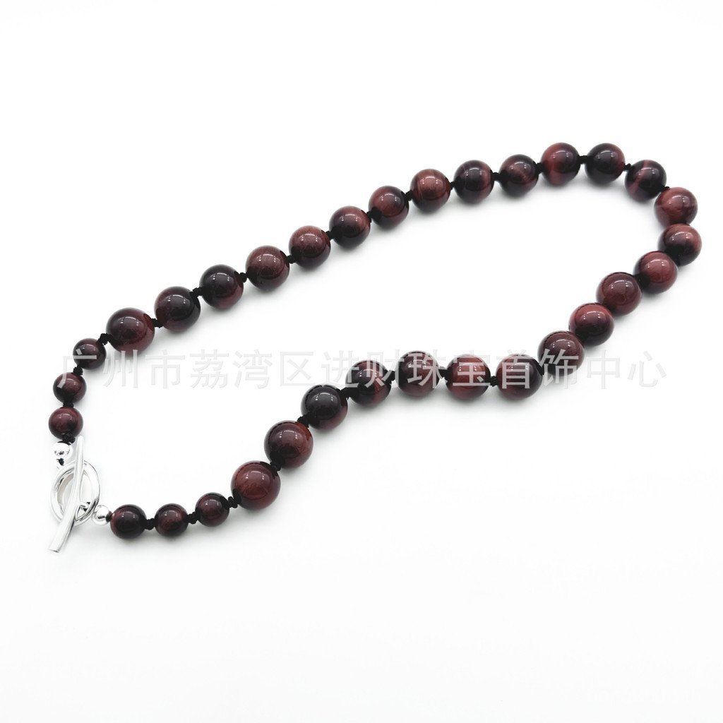 เสื้อผ้า French Source Luther Silver ot Tiger Eye Stone Live s925 หัวเข็มขัดธรรมชาติที่ไม่ซ้ํากัน Re