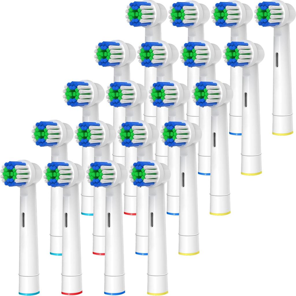 หัวแปรงสีฟันทดแทนสําหรับ Oral-B Braun, 20 หัวแปรงแปรงสีฟันไฟฟ้ามืออาชีพ, เหมาะสําหรับ Oral B หัวเปลี