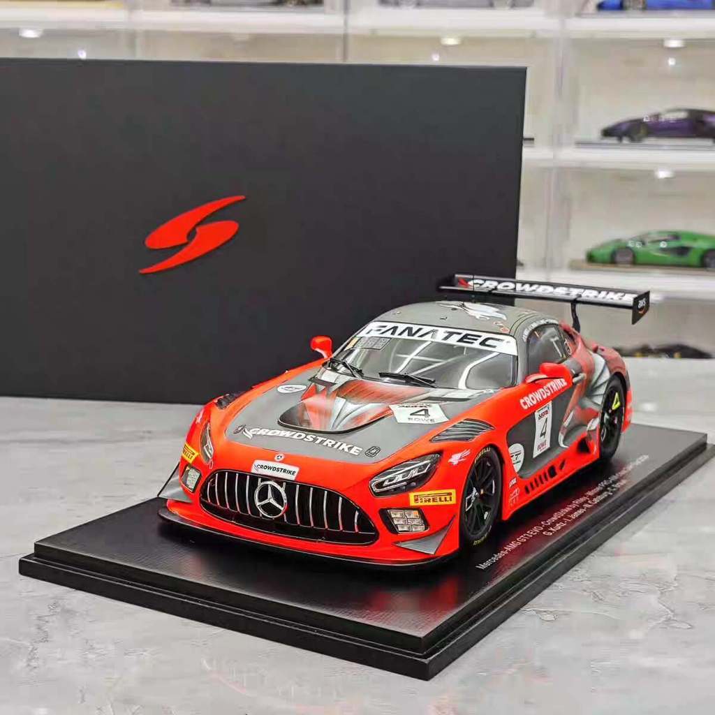 SPARK 2024spa Champion Benz AMG GT3 EVO Car Model 1: 18 On Delivery SPARK