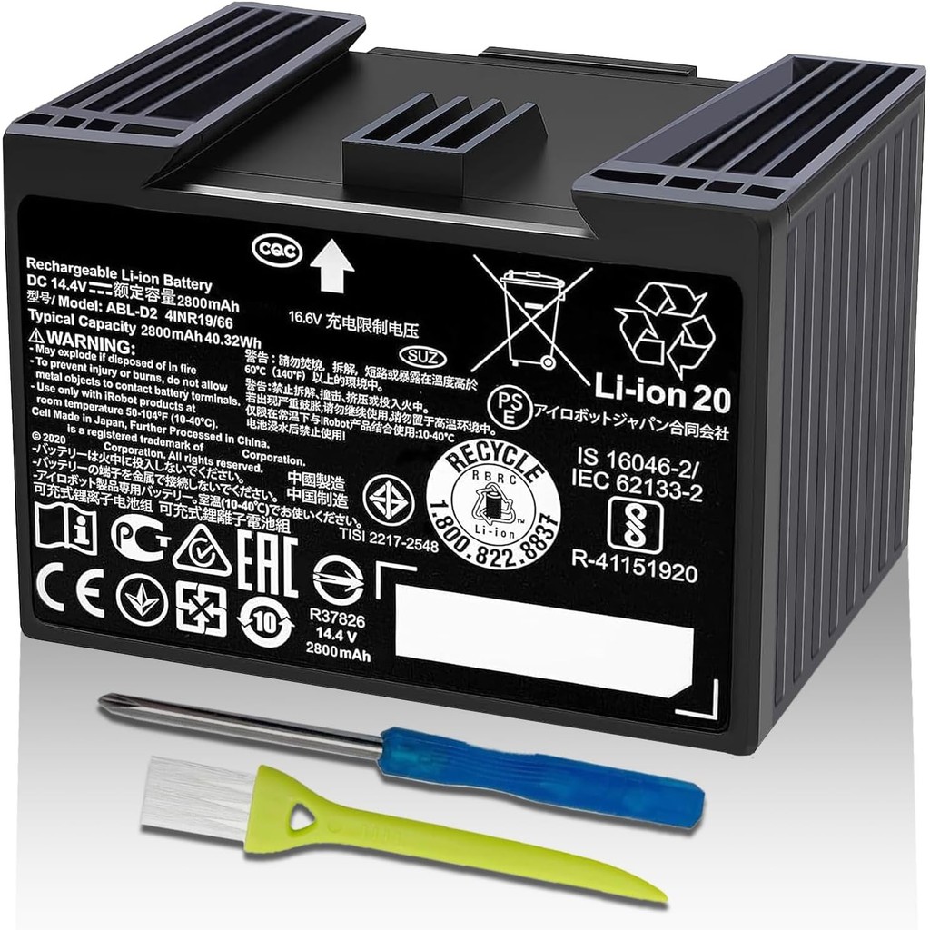 ABL D2 แบตเตอรี่ทดแทนสําหรับ iRobot Roomba j7 i7 i8 i4 i3 e5 e6 Series j7