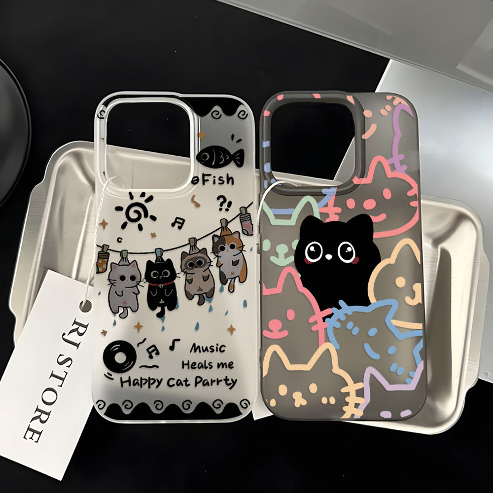 ลูกแมว Ultra Thin TPU ใสเคส for Samsung A56 A55 A07 A17 A37 A57 A06 A16 A05S A15 S24 S23 S25 S26 Ultra A54 A26 A27 A36