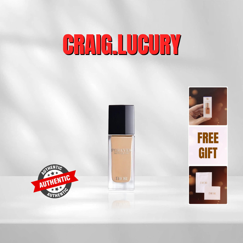 DIOR Forever Skin Glow Clean Radiant Foundation 30ml - การสวมใส่และความชุ่มชื้น 24 ชม. - ผลิตภัณฑ์บํารุงผิว - ต้นฉบับ