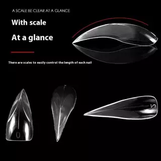 DSTH 140 ชิ้น/กล่องสั้นโค้ง Stiletto เล็บ Dual รูปแบบสําหรับต่อเล็บ 3D Cats Claw Sculptural เล็บอะคริลิคคลุมทั้งหมดแม่พิมพ์ร้อน
