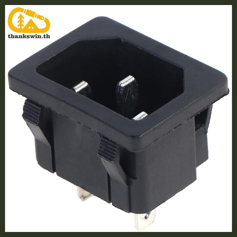Thankswin AC Socket 3 Pin 250V Rocker Switch 10A Inlet Plug Connector Socket Mount th