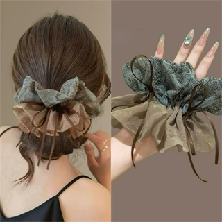 scrunchies สไตล์เกาหลีสำหรับผม เครื่องประดับทรงผมสำหรับผู้หญิง