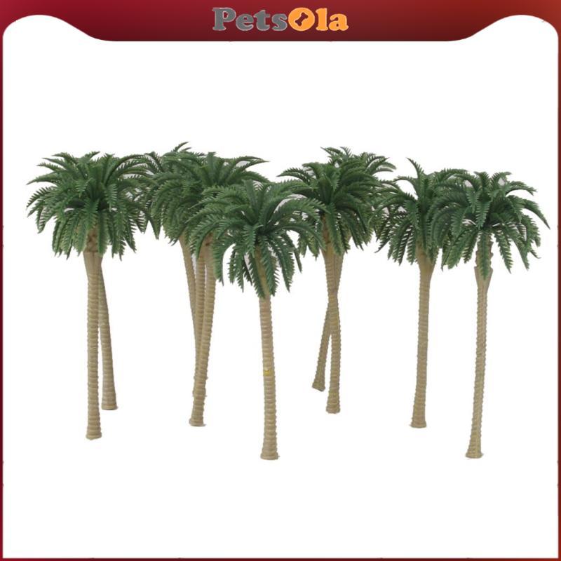 [PETSOLA] 20 Diorama Wargame Train Beach Scenery Model Coconut Palm Trees 1/150 N 7CM