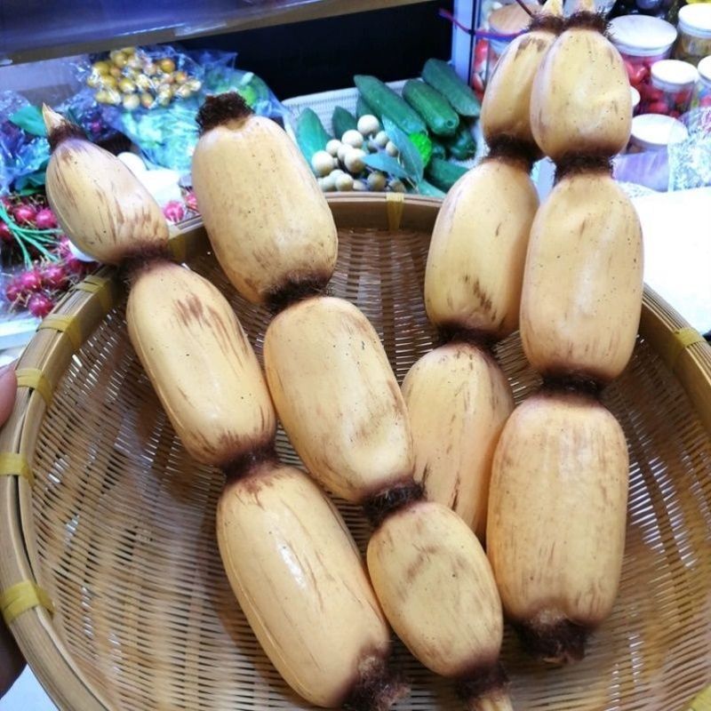 S รุ่นจําลองผลไม้ปลอมรู้สึกนุ่มจําลอง Lotus Root รุ่นปลอมผักพลาสติก Lotus Root ตกแต่งบ้านห้างสรรพสิน
