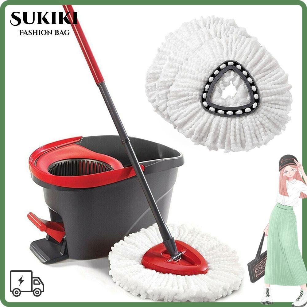 SUKIKI Mop Head Easy Clean Spin Mop 360° ไมโครไฟเบอร์สําหรับ O-Cedar/Vileda