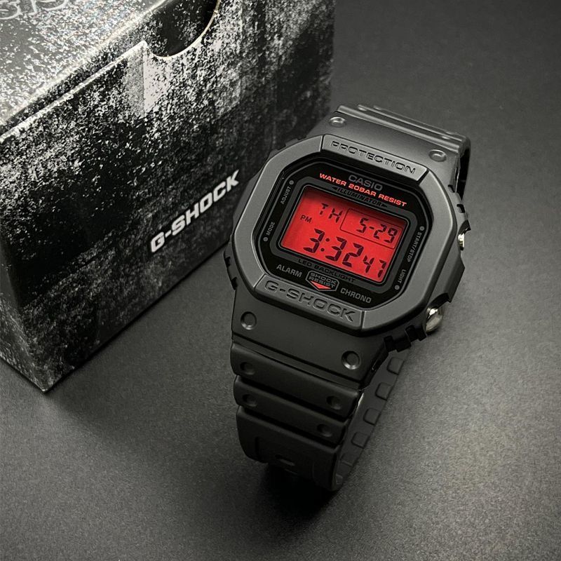 Guizhou Baiyao Hardware Co., Ltd. Casio G-SHOCK นาฬิกาชาย DW-5600BBR-1 Blood Crane Square LED กันน้ํ