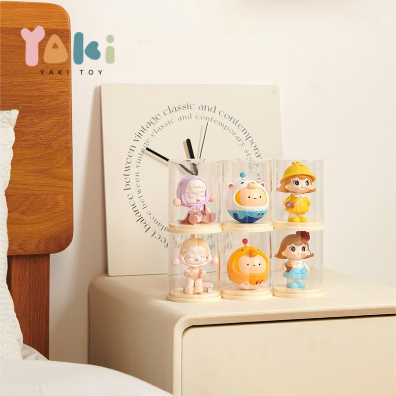 กระบอกแสดง P0pmart รูป Hiron0 Cry(baby) Di(moo) Skull(panda) Farmer(bob) Molly - Yaki