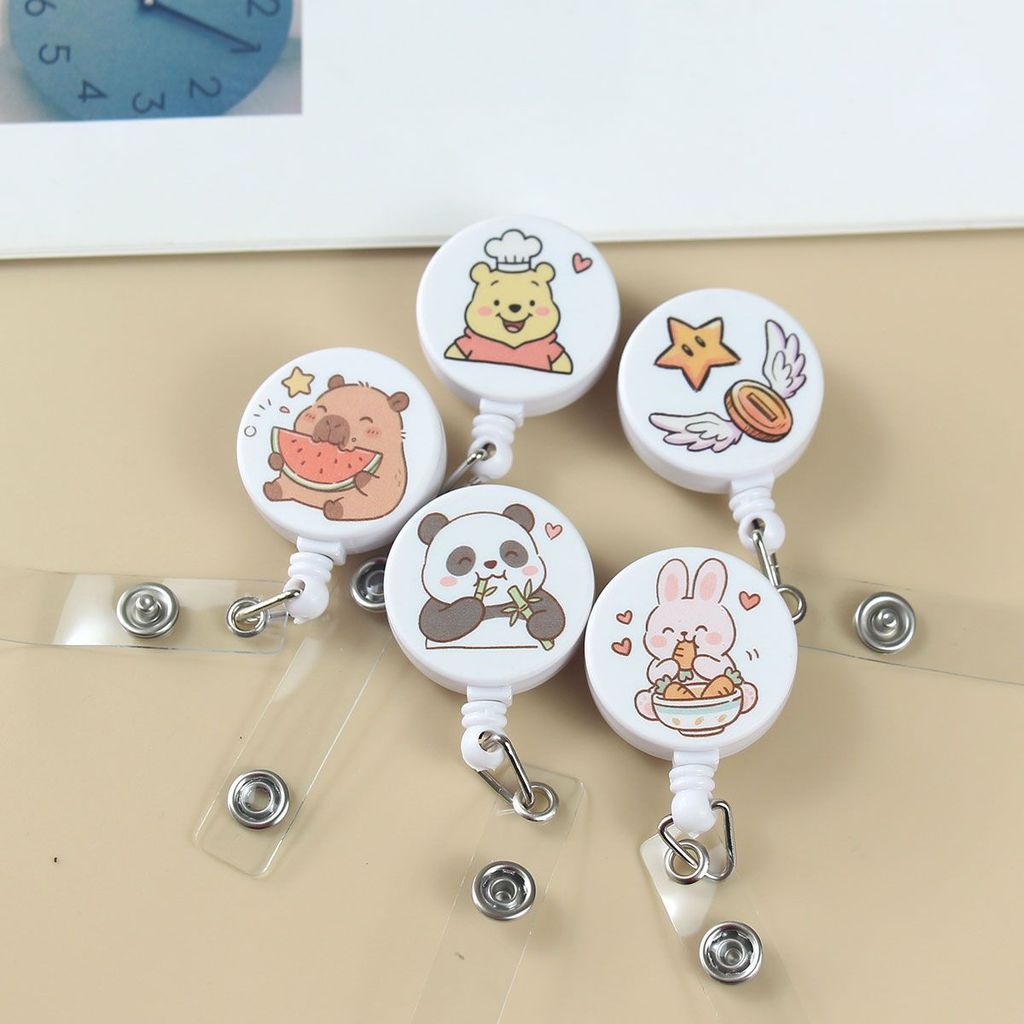 Ins น่ารัก Kapibara พยาบาล Badge Easy ดึงหัวเข็มขัด Retractable Medical Work Permit Badge Work ยี่ห้