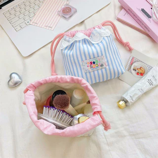 กระเป๋ากล้องขนาดเล็ก กระเป๋าเก็บกล้องผ้าฝ้ายลายนวมน่ารัก กระเป๋าเก็บกล้องโพลารอยด์ CCD นุ่ม กันกระแทกและกันขีดข่วน
