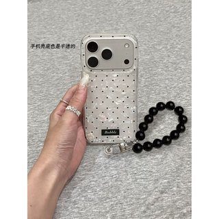 เคสโทรศัพท์ เหมาะสําหรับ iPhone 11 12 13 14 15 16 17 Pro max Plus Air สีภาษาอังกฤษ Polka Dot Chain Shock-proof Shock-proof เคสป้องกันรวมทุกอย่างกรณี WESU