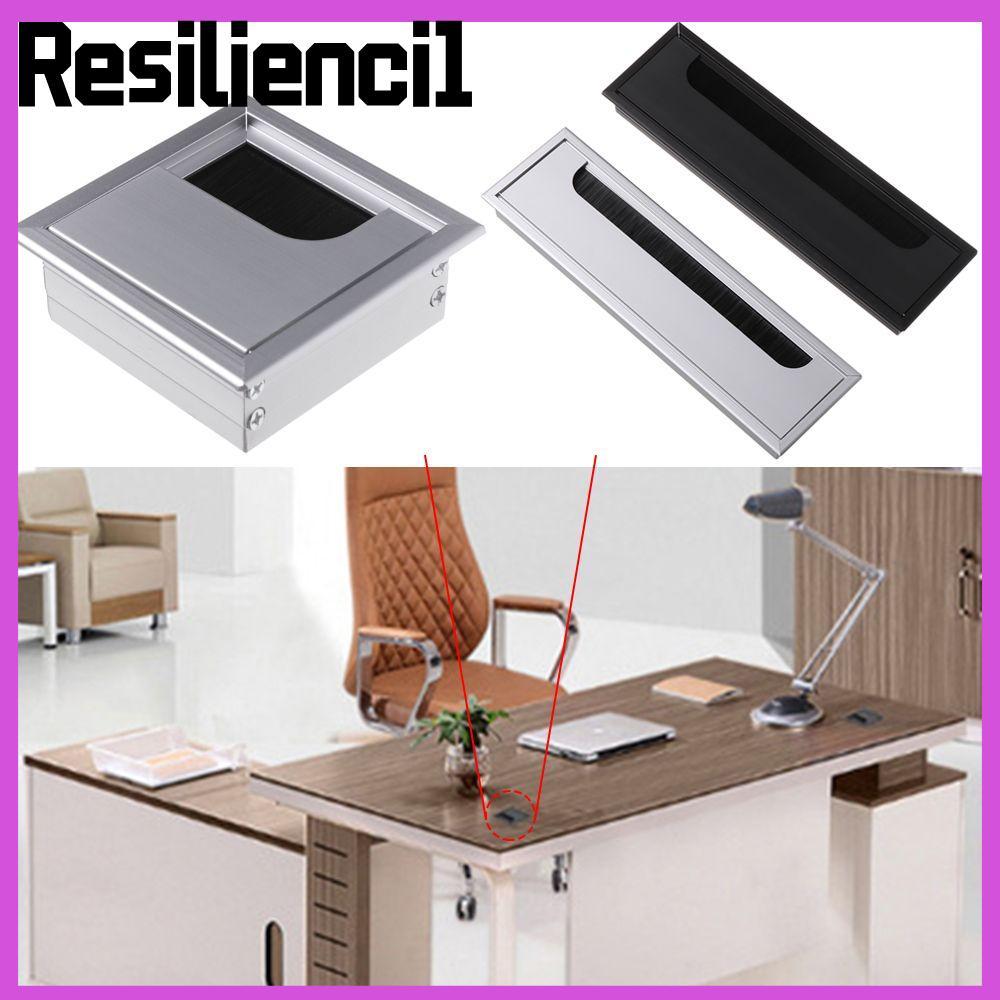 RESILIENCI1 Wire Hole Cover Office Cable Clamp สี่เหลี่ยมผืนผ้า Organizer ปฏิบัติ Line Box