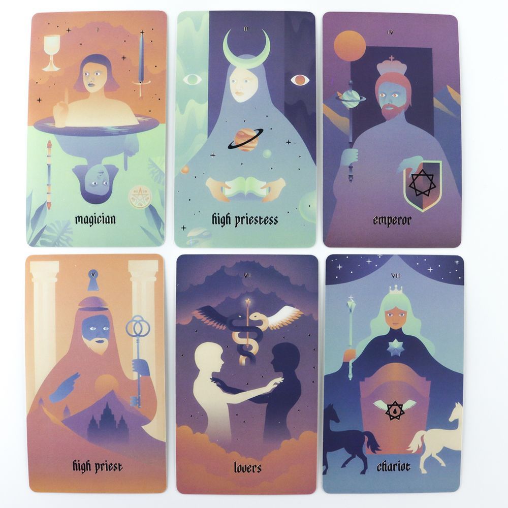 [Ready Stock] English 12x7cm No. 7 Ball Marseille Tarot เกมกระดานการ์ดเกม Seventh Sphere Tarot Party