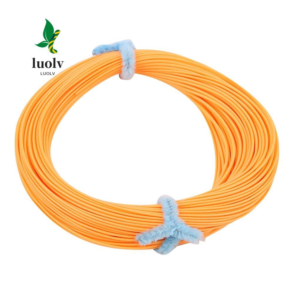 LUOLV Fly สายตกปลา หลายสี 3wt 4wt 5wt 6wt 7wt 8wt ลอย Fly สายตกปลา, ไนลอนทนทาน 100FT Fly Line ตกปลาแ