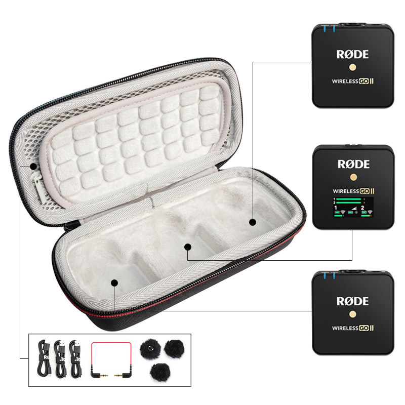 เหมาะสําหรับ RODE Wireless Go2 ไมโครโฟนกระเป๋าเก็บ One สําหรับ Two Little Bees RODE ไร้สาย Go2 กล่อง