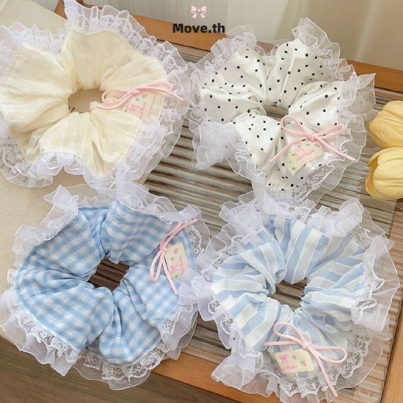 ในไทย-พร้อมส่ง✨ยางรัดผมลูกไม้สุดน่ารักสำหรับผู้หญิง สไตล์หวานๆ น่ารักๆ เครื่องประดับ-Move