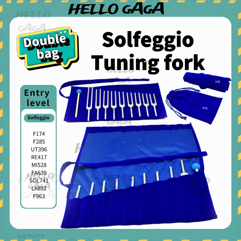 🔔Tuning Fork✌🏻 Solfeggio ส้อมจูนเนอร์ 9 ตัว 174HZ 285 396 417 528 639 741 852 963HZ สําหรับเล่นโยคะ 