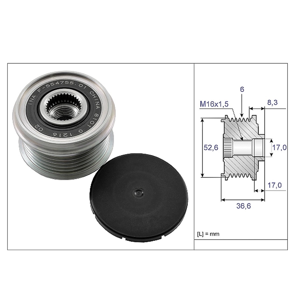 มู่เล่ไดร์ชาร์จ NISSAN TEANA J32 QR25 2.5 X-TRAIL T30 T31 T32 QR25 QR25DE 2.5 F-554755