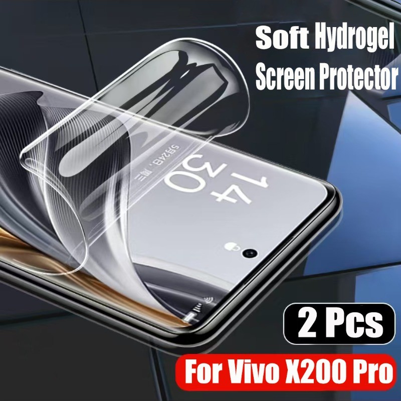 1-2 ชิ้น Vivo x200 Pro HD Soft ฟิล์มไฮโดรเจลนิ่ม ป้องกันหน้าจอ สําหรับ Vivo V60 V27 v50 V40 V30 Pro V30e V29 5G Hydrogel ฟิล์มป้องกัน