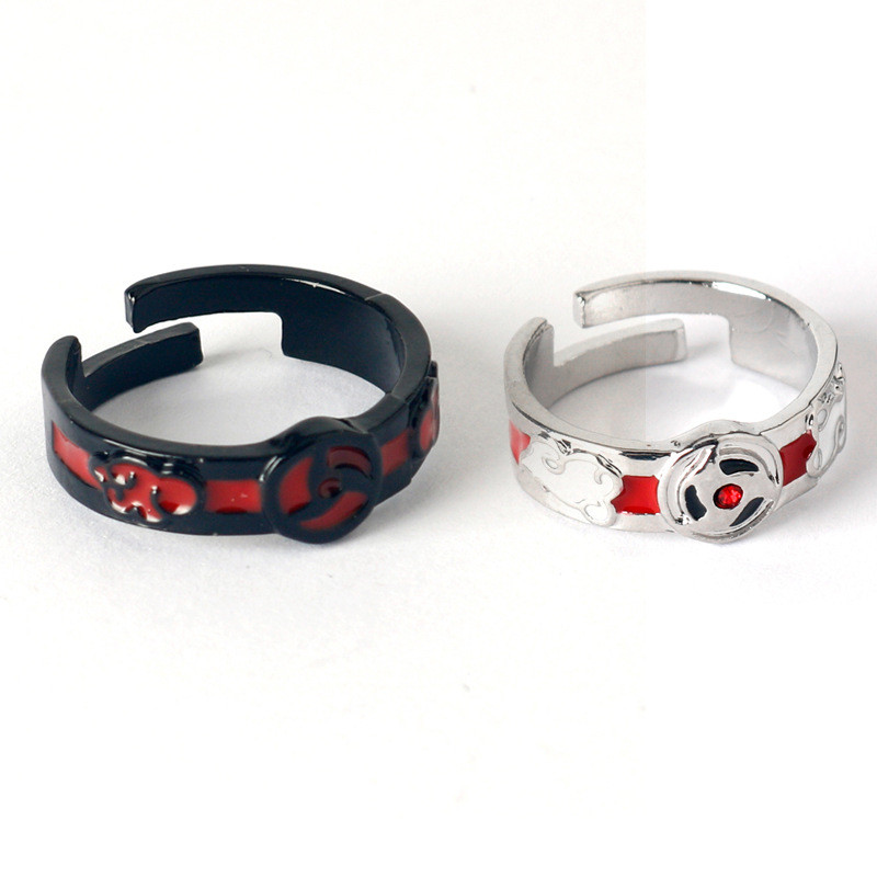 Spot Goods#Anime Peripheral Accessories Naruto Ring Uchiha Itachi Sharingan Ring Adjustable Open Rin