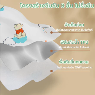 ผ้ารองกันน้ำเด็ก ผ้ารองฉี่เด็ก 70*120CM กันน้ำและระบายอากาศ หนาไม่ยับง่าย ผ้ารองเปลี่ยนผ้าอ้อม