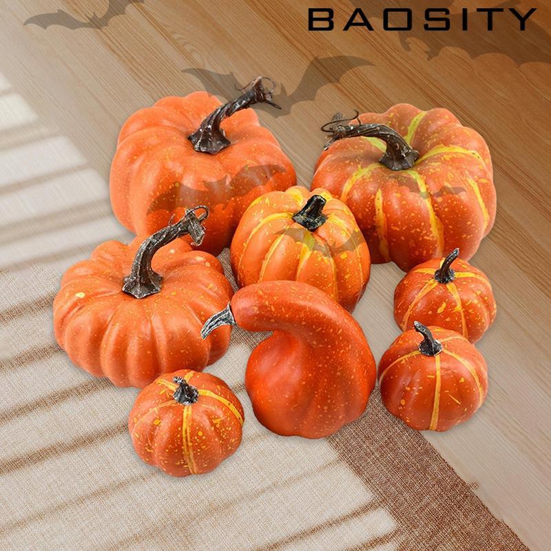 [Baosity] 8x Assorted Pumpkin Decor การถ่ายภาพ Harvest Pumpkins สําหรับ Holiday Decor Party Supplies