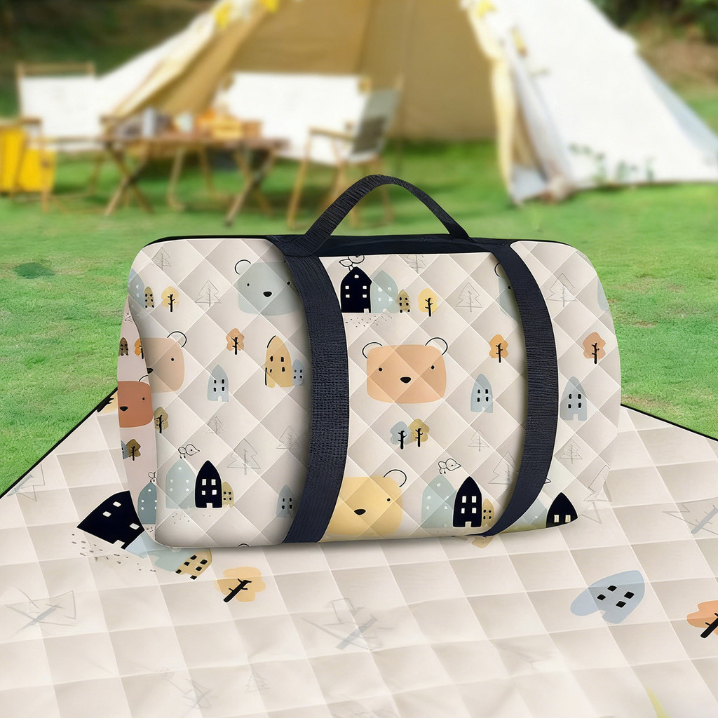 200*300ซม เสื่อปิกนิกกลางแจ้งหนา กันน้ำ เสื่อชายหาดกันความชื้น เสื่อตั้งแคมป์พับได้พกพาสะดวก เสื่อสนามหญ้าและสวน - รูปที่ 2