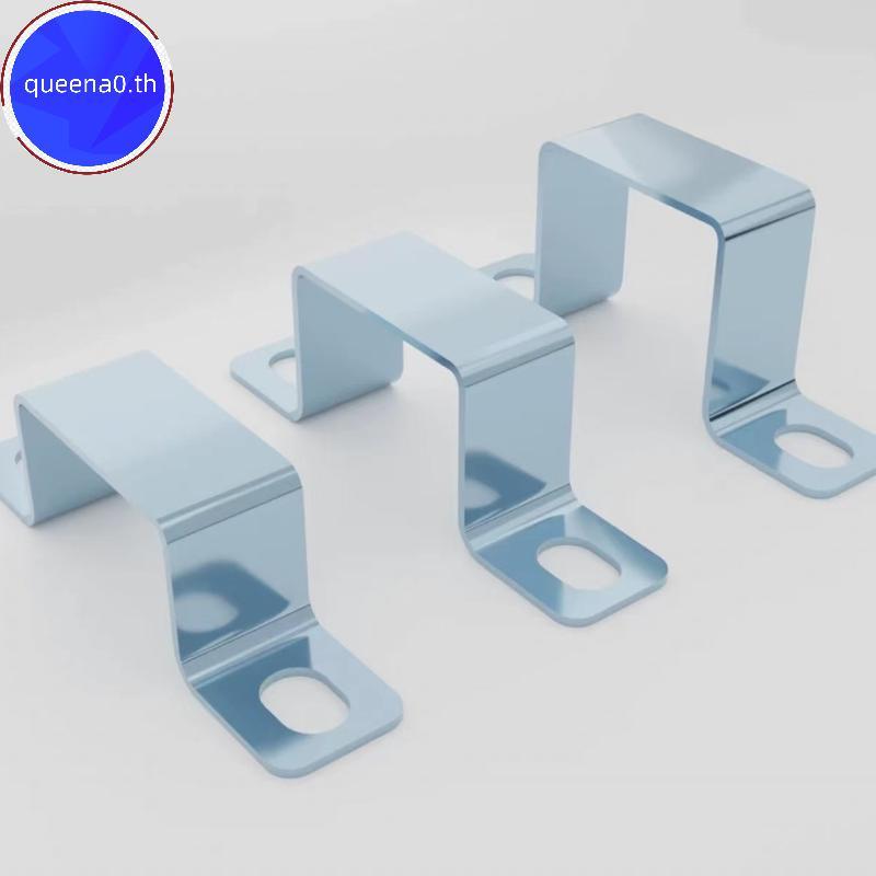 Queena0 Thicken ท่อสแควร์ Clamp M-รูป U-รูปสี่เหลี่ยมผืนผ้าคอ Hoop 304 สแตนเลสประปากระชับฮาร์ดแวร์ t