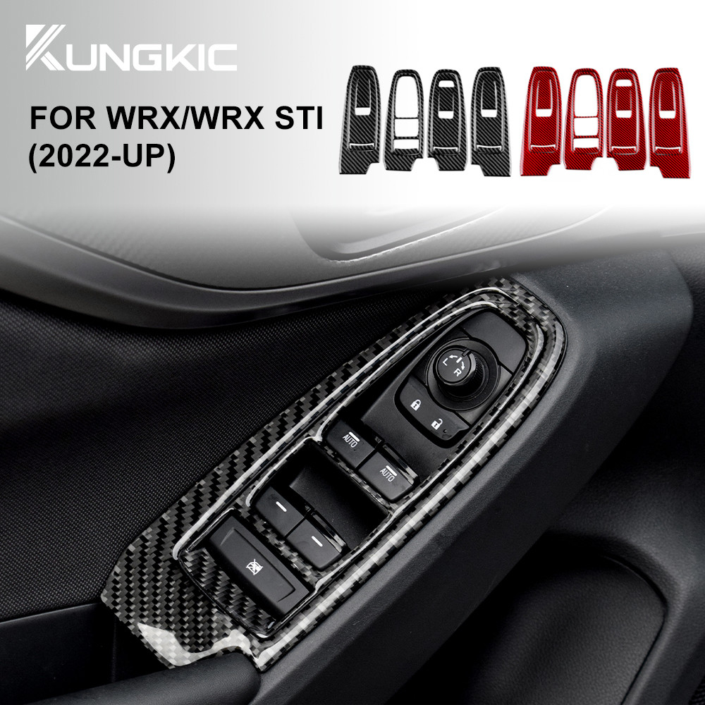KUNGKIC สําหรับ Subaru WRX STI 2022-2025 Window Regulator คาร์บอนไฟเบอร์การปรับเปลี่ยนอุปกรณ์ตกแต่งภ