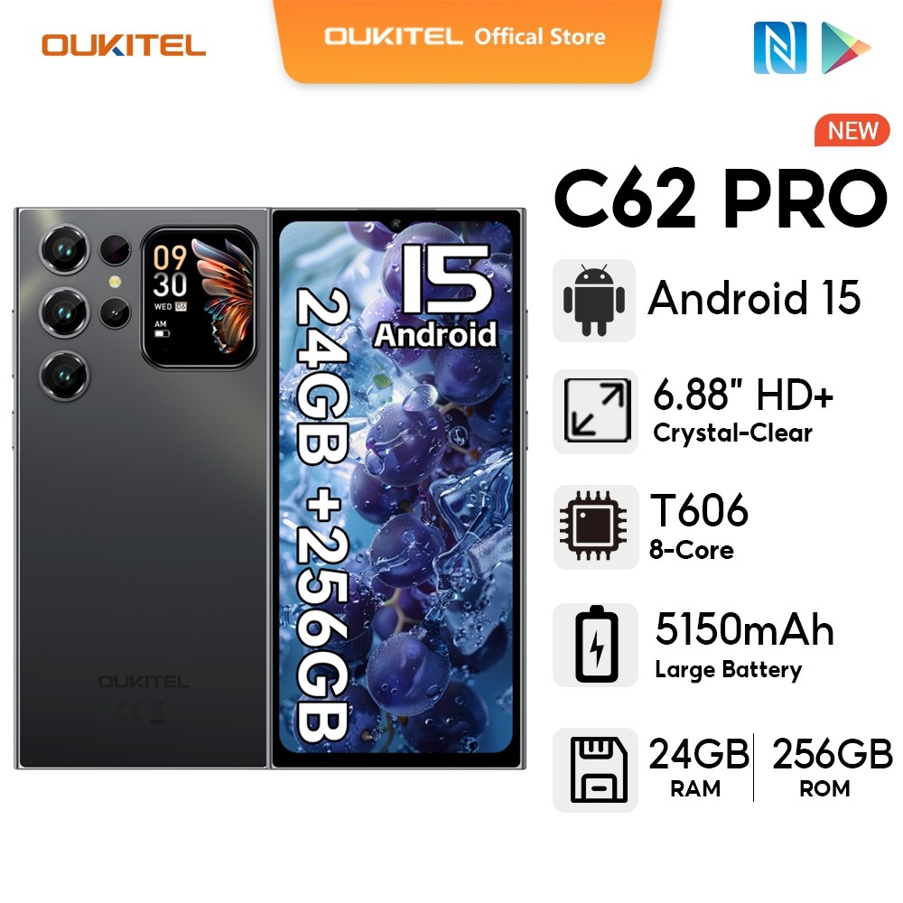 [สต็อกท้องถิ่น] OUKITEL C62 Pro  24GB+256GB  6.88