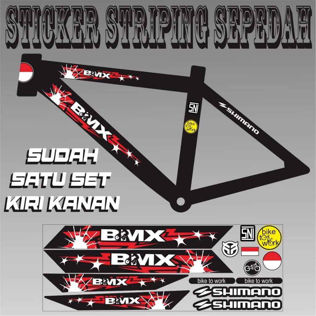 สติ๊กเกอร์จักรยาน STRIPING VARIATIONS LIS K67 STRIPING MOTIP