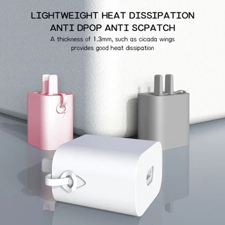 เคสอะแดปเตอร์ชาร์จ ซิลิโคนบาง สําหรับที่ชาร์จ Compatible for iPhone 20W ตัวป้องกันสายชาร์จ