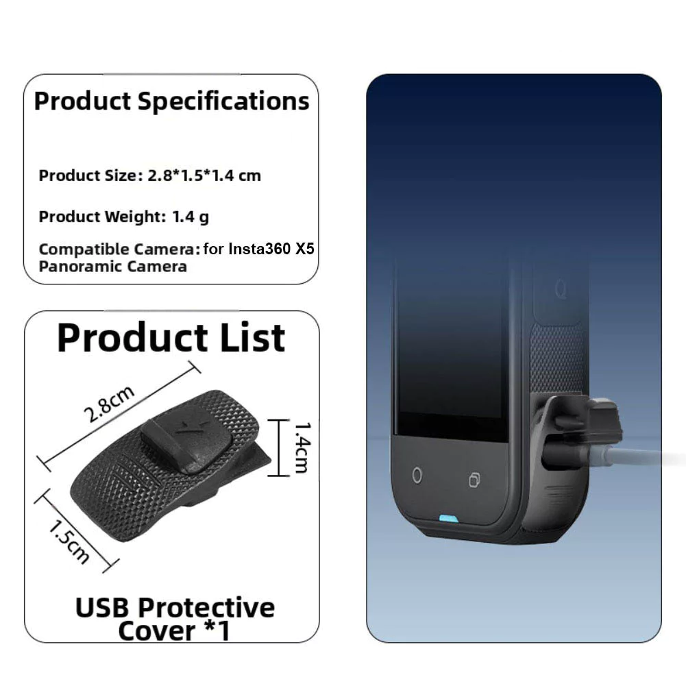 ECHO ฝาปิดพอร์ต USB สำหรับ Insta360 One X5 thumbnail 10