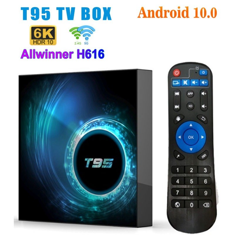 T95 H616 เครื่องเล่นเครือข่าย 6K HD Set-Top Box Single Dual Band wifi Android 10.0 กล่อง