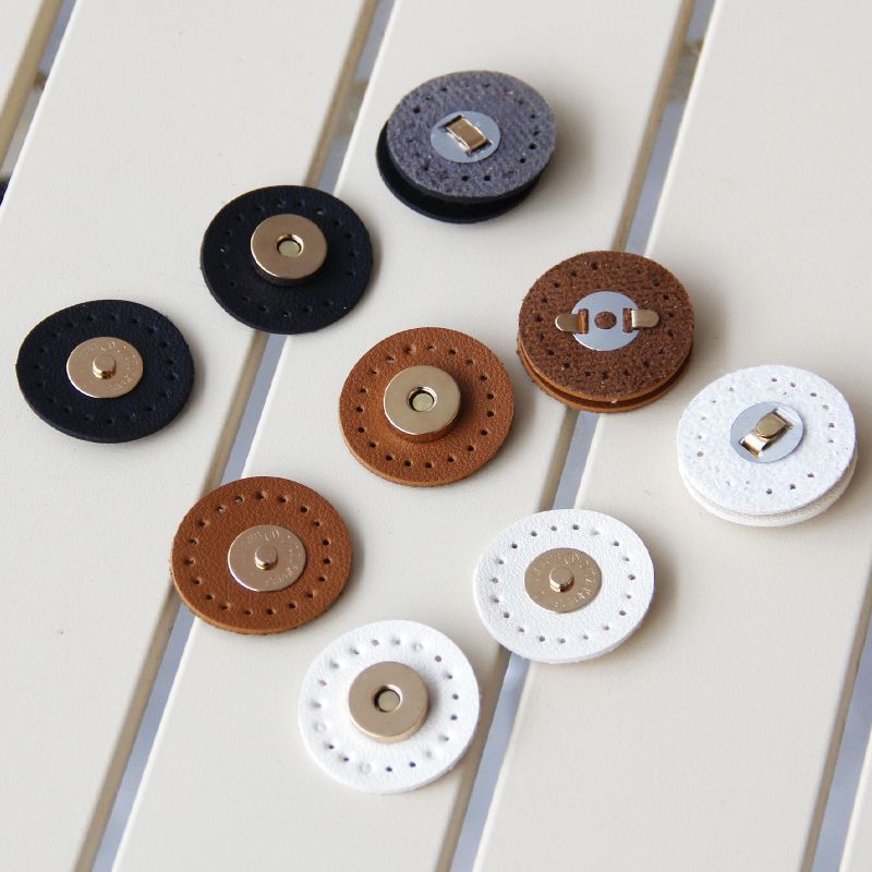 New Product#[Shop Hot Sale]Stitching Magnetic Clasp Round Leather Magnetic Clasp Bag Modification Ac