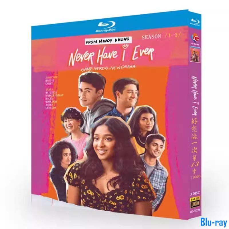 [BRAND NEW SEALED] ละครอเมริกัน Never Have I Ever Season 1-3 (2023) กล่อง Blu-ray 3 แผ่น