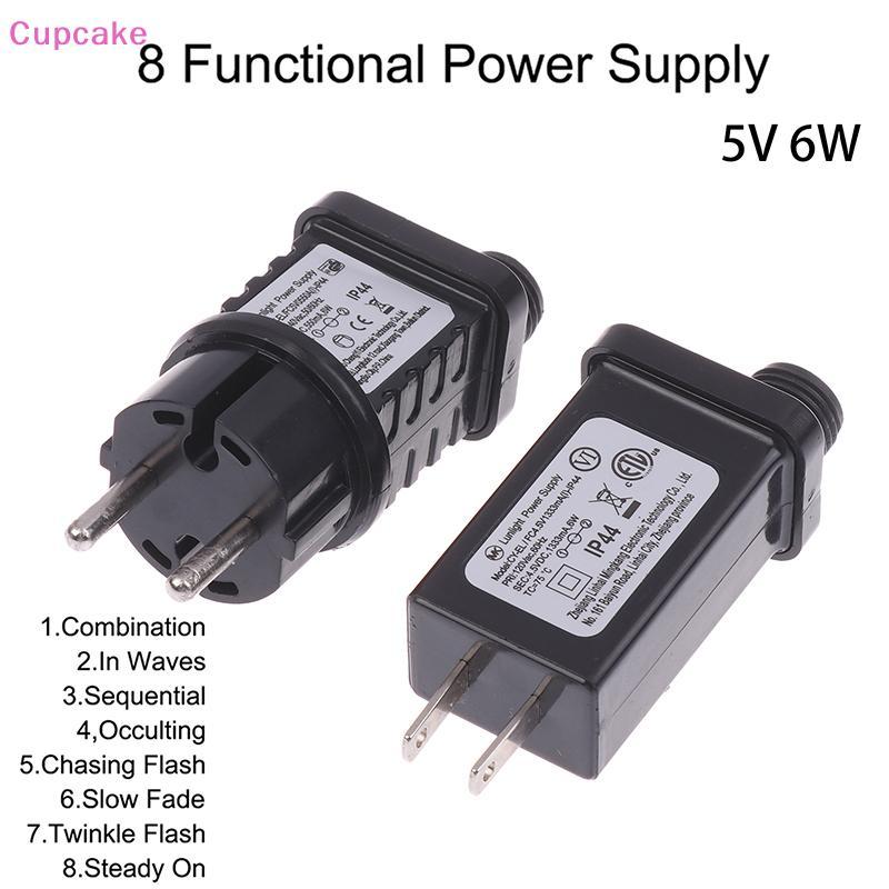 [CKE] EU/US Plug 5VDC 6W 8 ฟังก์ชั่น SELV LED Lamp Driver Switch Adapter IP44 กันน้ําเลเซอร์แสงยุโรป