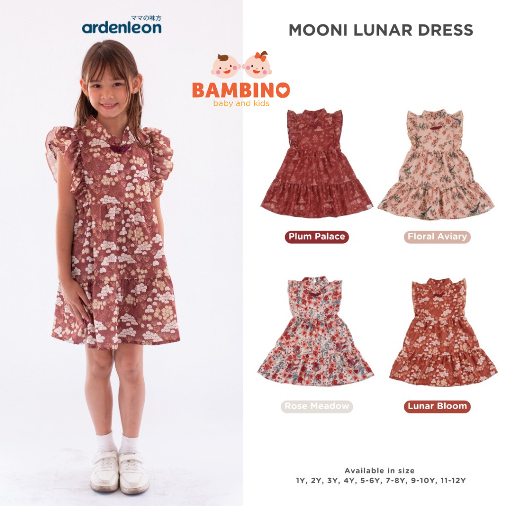 ARDENLEON ชุดตรุษจีน Lunar CNY Congsam Anak Mooni Lunar Dress