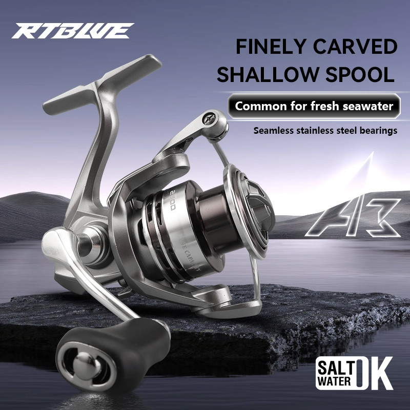 BEARKING RTBLUE A3 Spinning Reel 1000-3000 แบริ่งสแตนเลส 5.2:1 รอกตกปลาระบบฉุดสูงสุด 7Kg รอกตกปลา