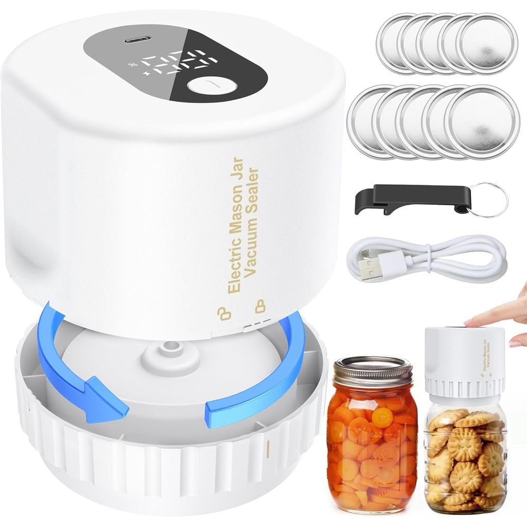 Kailfee Mason Jar Sealer สูญญากาศ (สีขาว)